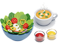 Molhos, sopas e salada