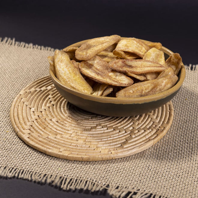 Banana chips com Açúcar e Canela