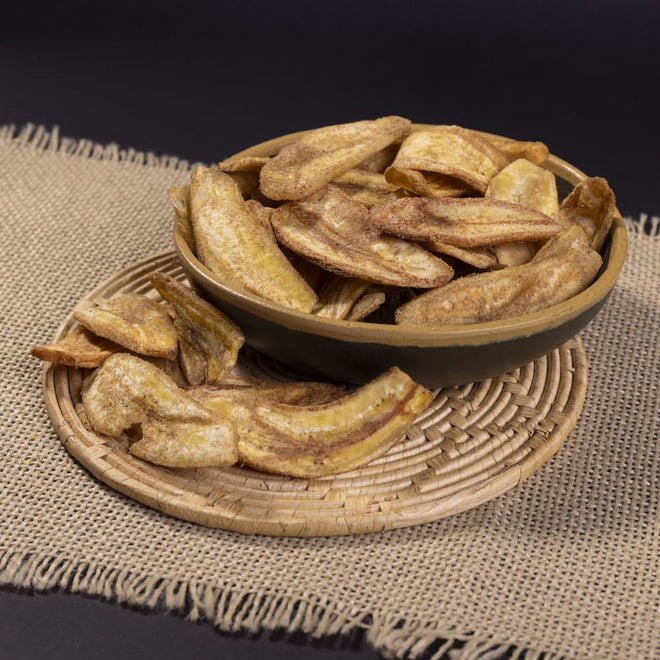 Banana chips com Açúcar e Canela