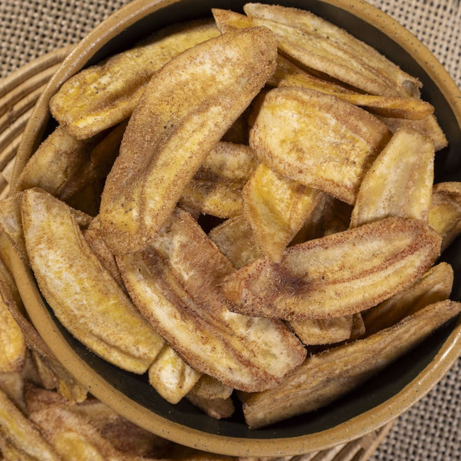 Banana chips com Açúcar e Canela