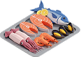 Peixes e frutos do mar